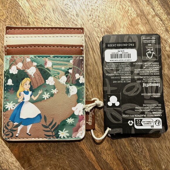 NWT Loungefly Alice in Wonderland Flower Walkway Vertical...
